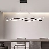 cheap Chandeliers-2-Light 80 cm Line Design Chandelier Aluminum Linear Painted Finishes Modern Simple LED 110-120V 220-240V