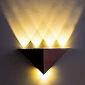 baratos Candeeiros de Parede de interior-led luzes de parede internas triângulo sala de estar quarto luz de parede de alumínio ip44 85-265v