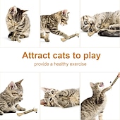 economico Giochi per gatti-3 pack silvervine bastoni gatto giocattoli per gatti indoor interattivo silvervine per gatti catnip giocattoli per gatti indoor masticare giocattolo per la pulizia dei denti del gatto gattino
