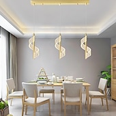 economico Luci a sospensione-lampada a sospensione a led foglia d&#039;acero, moderna lampada da soffitto a sospensione minimalista, lampada a sospensione a sospensione lunga da parete per soggiorno tv sfondo creativo, lampada a