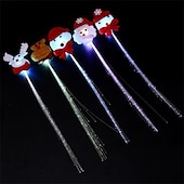 お買い得  デコレーション＆ナイトライト-4個のLEDライトアップクリスマスグロースティックとヘッドバンド、子供と大人のパーティーの記念品、クリスマスと誕生日のギフト