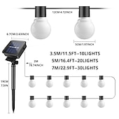 billiga Solsträngsljus-globe solar string light led g50 glödlampa ip65 vattentät utomhus krans trädgårdslampa lämplig för hem inomhus trädgård semesterbelysning