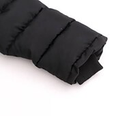 billiga Pojkars dunjacka och parka-Barn Pojkar Ner Hoodiejacka Pufferjacka Ytterkläder Ensfärgat Långärmad Ficka Täcka Utomhus Häftig Dagligen Svart Kaki Höst Vinter 7-13 år