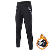 cheap Men's Shorts, Tights &amp; Pants-Arsuxeo Men's Solid Color Cycling Pants Bike Pants Bike Pants / Trousers Bottoms Form Fit Winter Mountain Bike MTB Road Bike Cycling Sports Thermal Warm Reflective Strips Wicking Stretchy Black