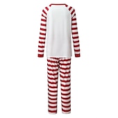 voordelige Pyjama&#039;s-Familie-look Kerst Familie Pyjama Pyjama  Gestreept Brief Huis Wit Lange mouw Mama En Ik Outfits Dagelijks Bijpassende outfits