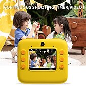 billiga Digitalkamera-barn instant print kamera värmeutskrift kamera 1080p hd digitalkamera med 3 rullar utskrift papper video foto för barn leksaker pojke flickor julklapp