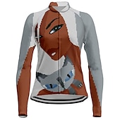 abordables Maillots pour femmes-Femme Maillot Velo Cyclisme manche longue Cyclisme Maillot Top avec 3 poches arrière VTT Vélo tout terrain Vélo Route Respirable Séchage rapide Evacuation de l&#039;humidité Bandes Réfléchissantes Noir