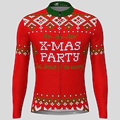 billiga Tröjor för män-herrcykeltröja långärmad cykeltröja med 3 bakfickor ful jul rolig jul mountainbike mtb landsvägscykel cykling andas snabbtorkande fukttransporterande reflexremsor svart