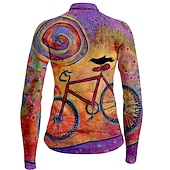 preiswerte Radtrikot Damen-Damen Radtrikot Hund Lustig Langarm Fahhrad Trikot Oberteil mit 3 Gesäßtaschen Mountainbike MTB Straßenradsport Schnelltrocknend Reflektierende Streifen Rückentasche Feuchtigkeitsableitend Sport Wei