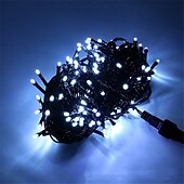 billige Elektrisk støpsel-juleslyngelys utendørs 20m 200leds 8 moduser plugg inn julepynt varme hvite lys fest hage juledekor belysning ac220v 230v 240v eu plugg