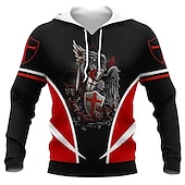 abordables Sudaderas con capucha para hombre-Wishine sudaderas con capucha unisex impresión digital 3d película de terror payaso sudadera pulóver top negro xl tops de calavera