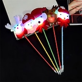 お買い得  デコレーション＆ナイトライト-4個のLEDライトアップクリスマスグロースティックとヘッドバンド、子供と大人のパーティーの記念品、クリスマスと誕生日のギフト