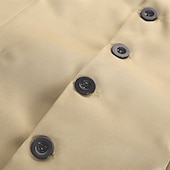 abordables Chalecos-Hombre Chaleco Boda Oficina y carrera Ropa Cotidiana Noche Negocios Tradicional / Clásico Primavera Otoño Botón Bolsillo Poliéster 95% algodón Al Aire Libre Cómodo Boda Color puro Botonadura Simple
