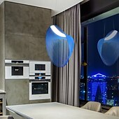 billige Pendellys-led pendel akryl metall malt finish 30cm nordisk minimalistisk design justerbar personlighet stue spisestue soverom tre led lysekrone hjemmeinnredning