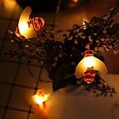 tanie Słoneczne światła sznurka-Solarne bee string lights zewnętrzne wodoodporne 12m-100led 7m-50led 6.5m-30led 8 trybów oświetlenie oświetlenie ogrodowe dekoracje świąteczne przyjęcie świąteczne drzewo ogrodowe dekoracja patio