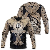 abordables Sudaderas con capucha para hombre-Wishine sudaderas con capucha unisex impresión digital 3d película de terror payaso sudadera pulóver top negro xl tops de calavera