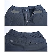 cheap Cargo Pants-Men&#039;s Cargo Pants Cargo Trousers Work Pants Zip Leg Solid Color Thermal Warm Fleece Lining Weekend Streetwear Casual Formal ArmyGreen Black