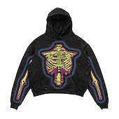 cheap Horror-Punk Gothic Skeleton Skull Hoodie Skull Front Pocket Graphic For Couple&#039;s Men&#039;s Women&#039;s Adults&#039; Masquerade 3D Print Casual Daily