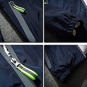 billiga Avslappnade jackor-Herr Lättviktsjacka Utomhusjacka Sommarjacka Vindtät jacka Semester Utomhussport Reflekterande UV-resistent Sommar Höst Ensfärgat Modern Stil Huva Normal N503 orange N503 mörkblå N503 grå N503 vit