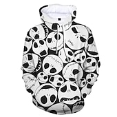 levne Mikiny s kapucí-Jack Skellington Kapuce Animák Manga Anime 3D Přední kapsa Grafika Pro Pro páry Pánské Dámské Dospělé 3D tisk Běžné / Denní