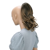 Χαμηλού Κόστους Αλογορουρές-hairpiece extensions ponytail ογκώδη κυματιστό ξανθό μείγμα h136