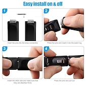 billige Fitbit klokkebånd-1 pcs Reim til Smartklokke til Fitbit Inspire 2 / Inspire / Inspire HR Silikon Smartklokke Stropp Myk Justerbar Elastisk Sportsrem Erstatning Armbånd