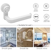 economico Gadget bagno-Porta carta igienica senza punch, ventosa autoadesiva, portaoggetti da cucina, bagno, impermeabile, a prova di umidità, accessori, scaffale, porta carta igienica da parete