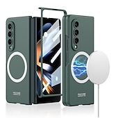 お買い得  サムスン用ケース-電話 ケース 用途 サムスンのギャラクシー Z Fold 5 Z Fold 4 マグセーフ搭載 磁石バックル 全身保護 耐埃 ソリッド TPU