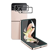 Недорогие Защитные пленки для Samsung-[2+2 пакета] Защитная пленка для экрана + Защитная пленка для объектива камеры Назначение Samsung Galaxy Z-флип 6 Z Flip 5 Z Flip 4 Z Flip 3 Гидрогель ТПУ Уровень защиты 9H