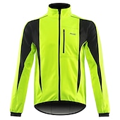 baratos Jaquetas e Gilets para homens-Arsuxeo Homens Jaqueta para Ciclismo Jaqueta Corta-Vento Casaco de lã Inverno Térmico / Quente A Prova de Vento Forro de Velocino Respirável Moto Jaqueta Ciclismo de Montanha Ciclismo de Estrada