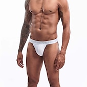 voordelige Herenslips Ondergoed-Voor heren 1 pak Basic slipje Slip Afdrukken Katoen Antibacterieel Waterdicht Brief Medium Taille Zwart Wit