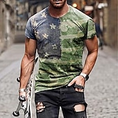 economico Maglietta patriottica per veterani-Giorno dei Veterani Maglietta da Uomo Patriota Patriottica Veterano Grafica Bandiera Americana Bandiera Nazionale T shirt T shirt Tee T Shirt Distressed Maglietta manica corta T shirt Stampa 3D