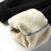 preiswerte Sweatpants-Herren Sherpa Fleecehosen Jogginghose Trainingshose Jogginghose Jogger Winterhose Tasche Kordelzug Elastische Taille Glatt Warm Weich Casual Täglich Modisch Strassenmode Schwarz / Weiß Schwarz