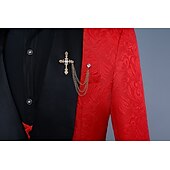 halpa Asusteet-1920-luku Slim Fit Kolmiosainen puku Hartiahuivikäänne Suuri Gatsby Herrasmies Gangsteri Jakardi Miesten Joulu Karnevaali Naamiaiset Häät Juhla Tanssiaiset Aikuisten Takki Liivi Housut