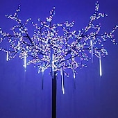 お買い得  プラグイン式電源-3パック屋外流星群レインストリングライト50cm 100-240v 24チューブLEDストリングライトクリスマスウェディングパーティーの装飾用防水クリスマスツリーハロウィーンの装飾休日の結婚式