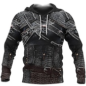economico Felpe con cappuccio da uomo-Per uomo Grafico Armatura Felpa con Cappuccio Felpe con cappuccio Felpa Felpa con cappuccio Manica Lunga Felpa con cappuccio Con Cappuccio Abbigliamento Sportivo Stampa 3D Casuale Quotidiano Ferie 1 2
