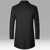 Χαμηλού Κόστους Ανδρική καμπαρντίνα-Ανδρικά Χειμερινό παλτό Μάλλινο Παλτό Πανωφόρι Επιχείρηση Διακοπές Χειμώνας Μαλλί Διατηρείτε Ζεστό Για Υπαίθρια Χρήση Εξωτερικά ενδύματα Ρούχα Μοντέρνα Θερμαντικά Μονόχρωμο Τσέπη Πέτο