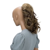 Χαμηλού Κόστους Αλογορουρές-hairpiece extensions ponytail ογκώδη κυματιστό ξανθό μείγμα h136
