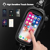 baratos Mochilas de Ciclismo-Bolsa para Quadro de Bicicleta Sensível ao Toque Portátil Á Prova-de-Chuva Bolsa de Bicicleta Material impermeável Bolsa de Bicicleta Bolsa de Ciclismo Moto Ciclismo