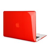 cheap Laptop Bags,Cases &amp; Sleeves-Crystal Laptop Case For Apple Macbook Air Pro Retina 11 12 13 15 16 inch Solid Colored Plastic Hard Clear Laptop Cover Protective Cover