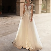 cheap Casual Wedding Dresses-Engagement Royal Style Formal Wedding Dresses A-Line Sweetheart Half Sleeve Court Train Satin Bridal Gowns With Ruffles Appliques