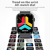 abordables Montres connectées-imosi qx7 montre intelligente 1,85 pouces smartwatch fitness montre de course bluetooth surveillance de la température podomètre rappel d&#039;appel compatible avec android ios femmes hommes étanche longue