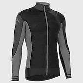 economico Maglie da uomo-Per uomo Maglia da Ciclismo Blocco di colori Manica Lunga Bicicletta Maglia Top con 3 tasche posteriori Mountain Bike MTB Ciclismo su strada Asciugatura Rapida Strisce Riflettenti Tasca Posteriore