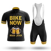 Χαμηλού Κόστους Ανδρικά σύνολα ένδυσης-Ανδρικά Αθλητική φανέλα και σορτς ποδηλασίας Κοντομάνικο Ποδηλασία Βουνού Ποδηλασία Δρόμου Καλοκαίρι Άνοιξη Κόκκινο Βαθυγάλαζο Μπλε Αστείος Μπύρα Oktoberfest Μην ξεχάσετε την μπύρα μετά τη βόλτα