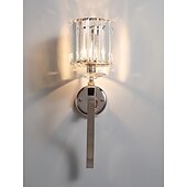 abordables Apliques de pared de cristal-Lightinthebox Aplique de pared LED de cristal mini estilo moderno estilo nórdico lámparas de pared de oro negro apliques de pared sala de estar dormitorio acero 220-240v 110-120v