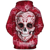 cheap Horror-Sugar Skull Mexican Hoodie Cartoon Manga Anime 3D Front Pocket Graphic For Couple&#039;s Men&#039;s Women&#039;s Adults&#039; 3D Print Casual Daily