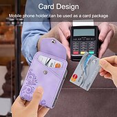 お買い得  サムスン用ケース-電話 ケース 用途 サムスンのギャラクシー Zフリップ6 Z Flip 5 Z Flip 4 Z Flip 3 ハンドバッグの財布 フリップケース フリップ 取り外し可能なクロスボディストラップ付き カードホルダースロット ソリッド フラワー PUレザー