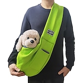 cheap Dog Travel Essentials-Dog Cat Pets Carrier Bag Travel Backpack Shoulder Messenger Bag Dog Carrier Backpack Adjustable Breathable Foldable Solid Colored Classic Cotton Baby Pet puppy Small Dog Training Outdoor Hiking Green