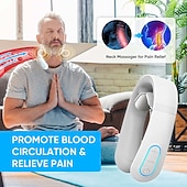 お買い得  ボディマッサージ機-ems 首のツボ リンパマッサージ装置 痛みを軽減するためのインテリジェントな首のマッサージャー