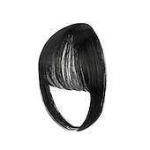 abordables Franges-Clip dans la frange extensions de cheveux frange naturelle clip sur le devant frange vaporeuse soignée temple une pièce accessoire de postiche pour les femmes